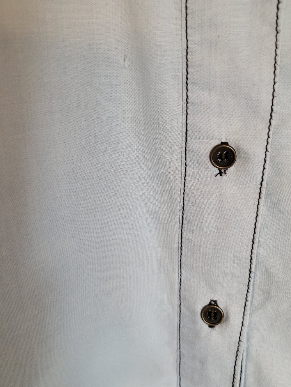 Free People Denim Chambray Button Down Medium - Picture 4 of 4